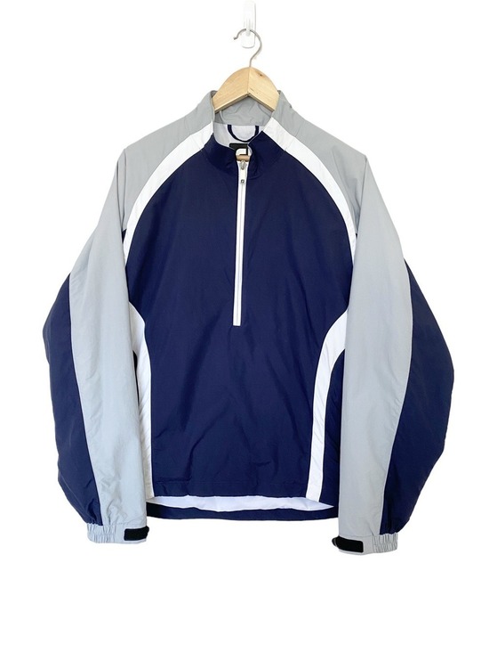 FootJoy Other - Footjoy 1/2 Zip Wind Jacket Long Sleeve Lined Navy/Grey Men Size S